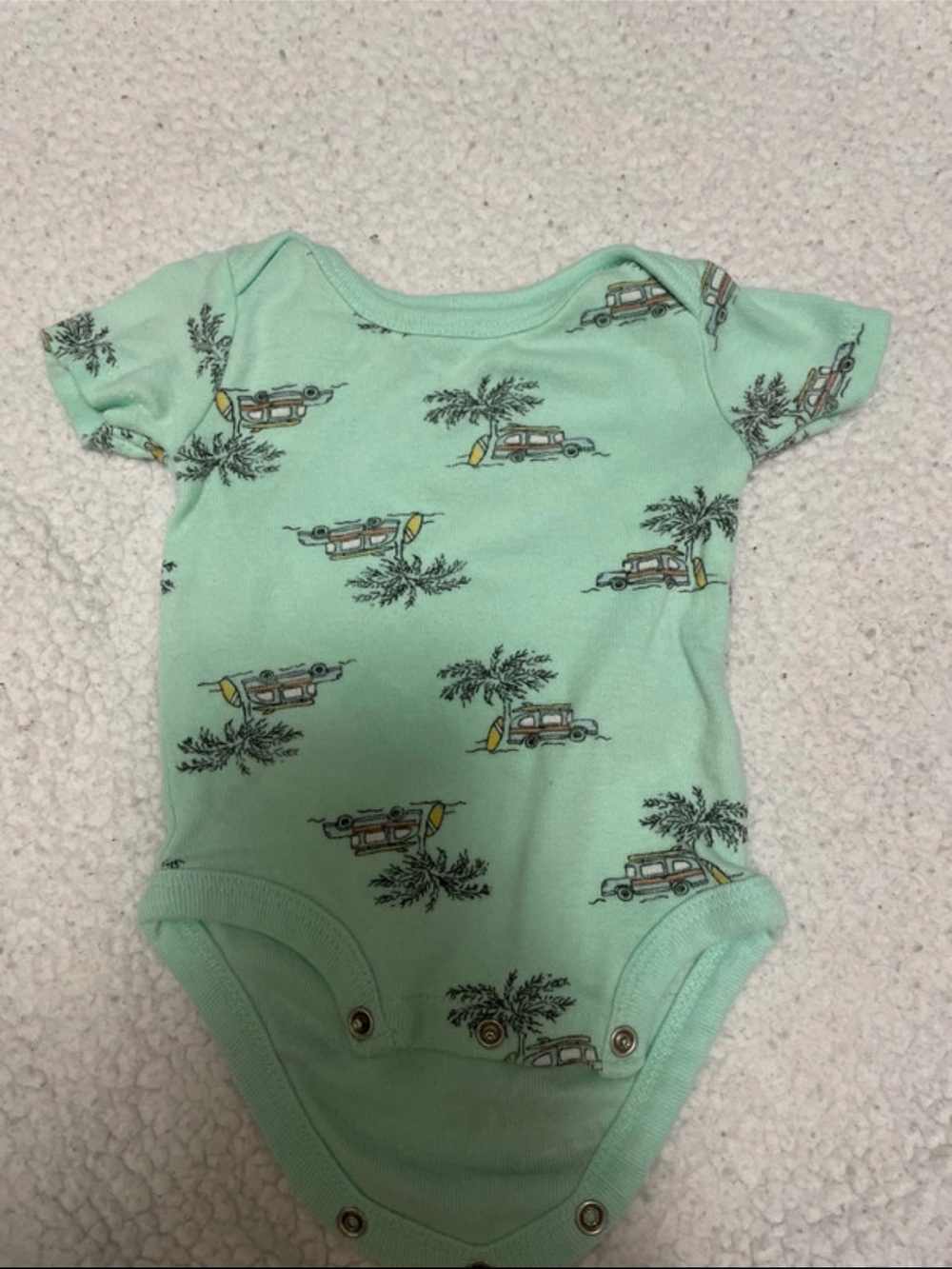 Koala Kids Mint Green Surf Wagon Bodysuit